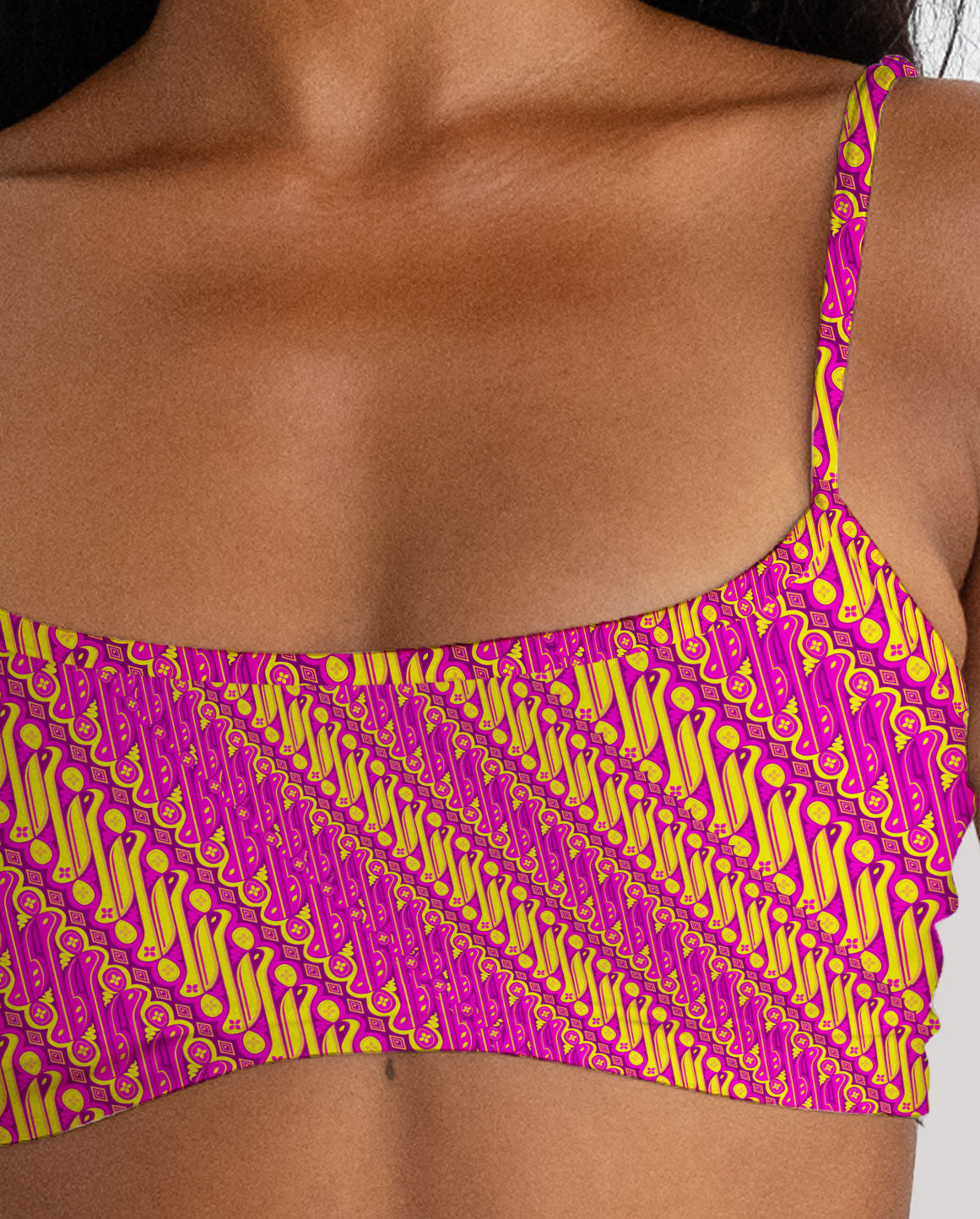 Batik Parang Pink Series Tube Style Bra - DOKOYO