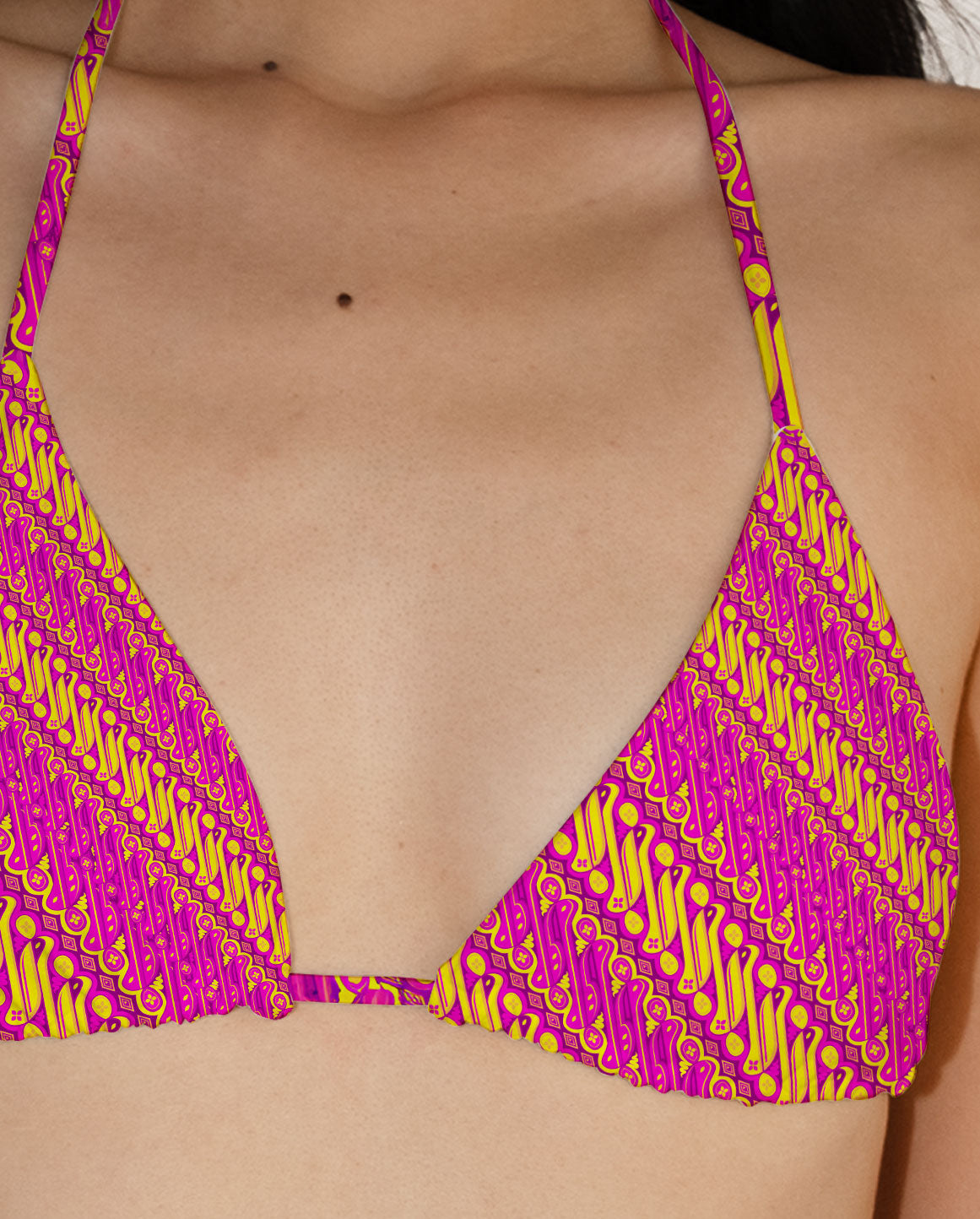 Batik Parang Pink Series Triangle Bra - DOKOYO