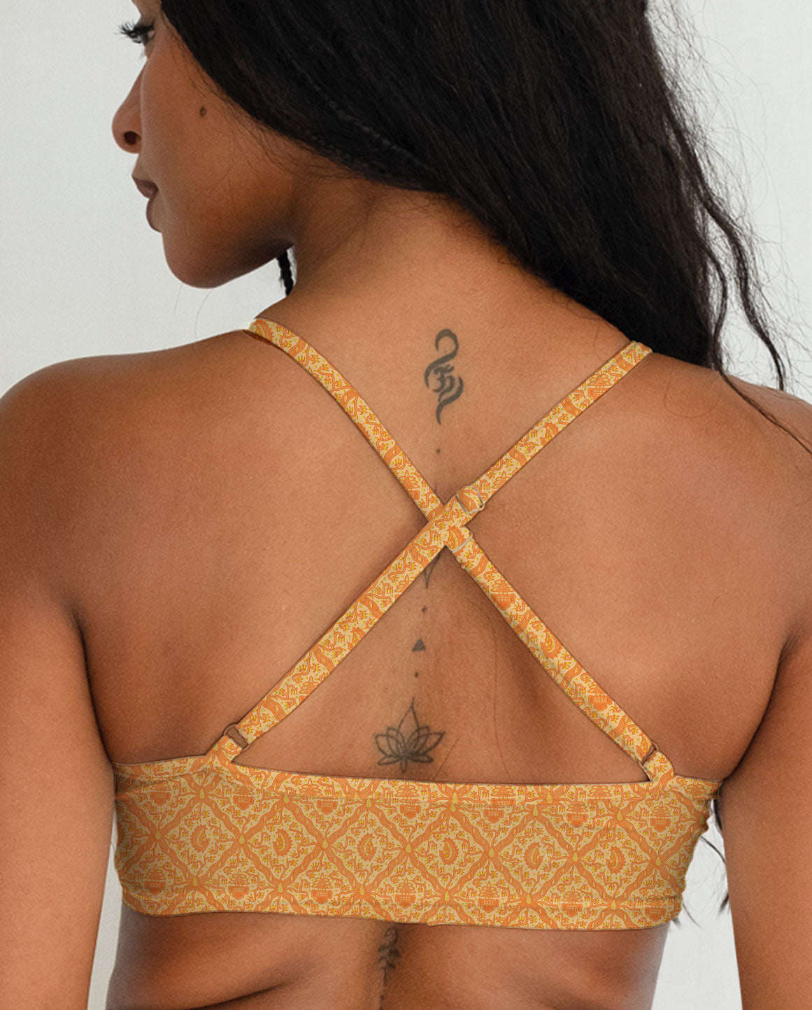 Batik Sidoluhur Orange Series Cross Bra - DOKOYO