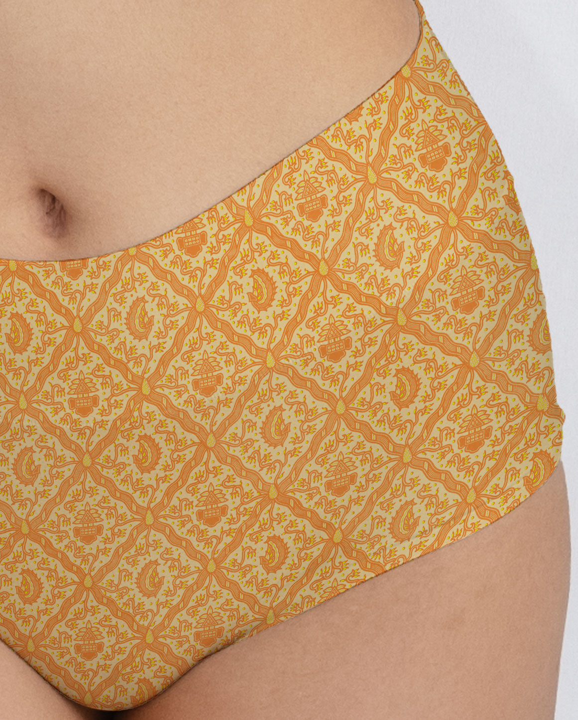 Batik Sidoluhur Orange Series Boy shorts Bottom - DOKOYO