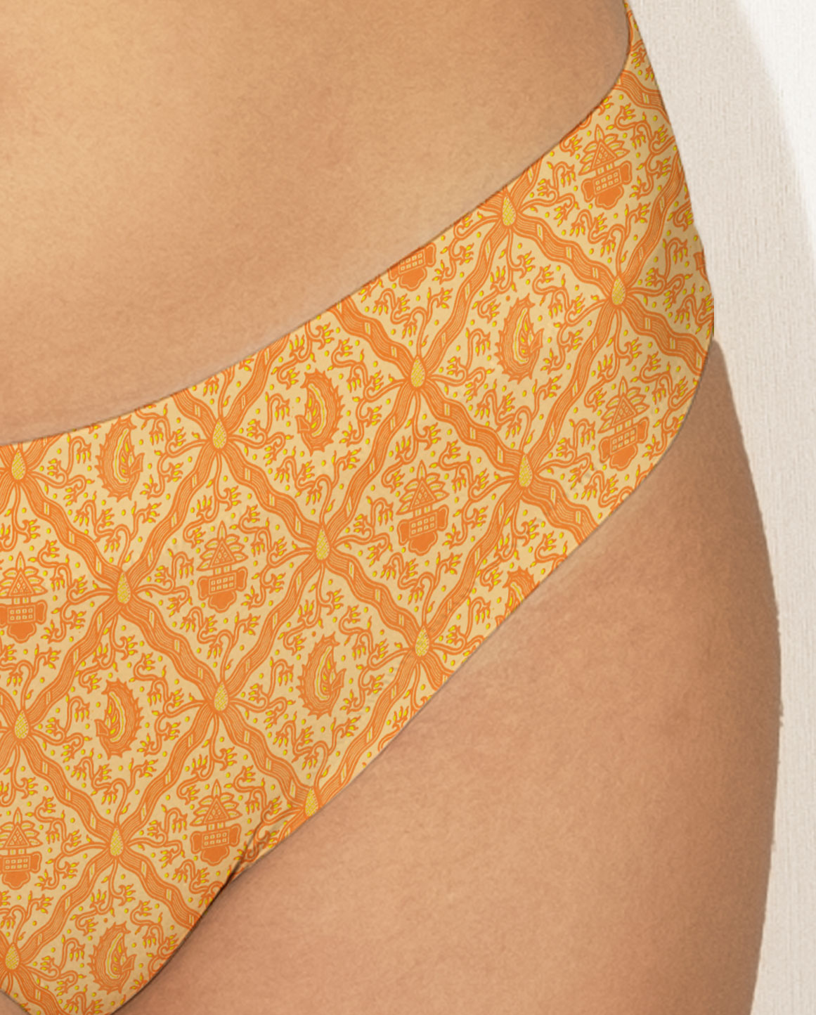 Batik Sidoluhur Orange Series Brazilian-style Underwear - DOKOYO