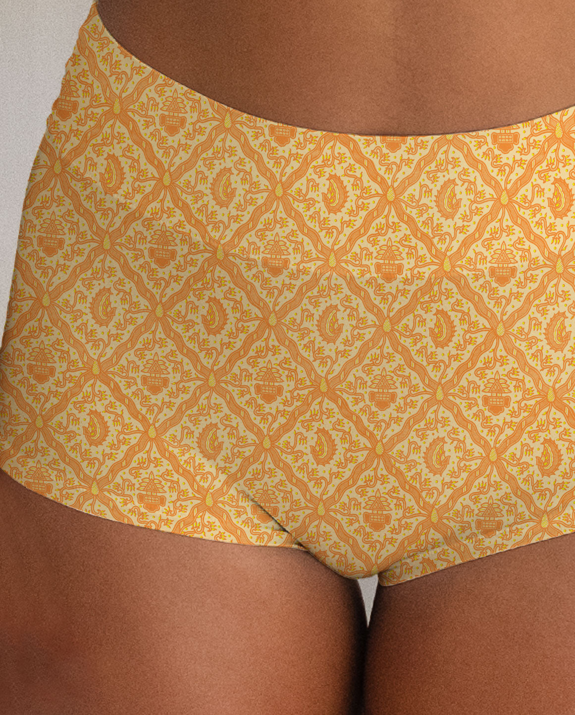 Batik Sidoluhur Orange High Waist - DOKOYO