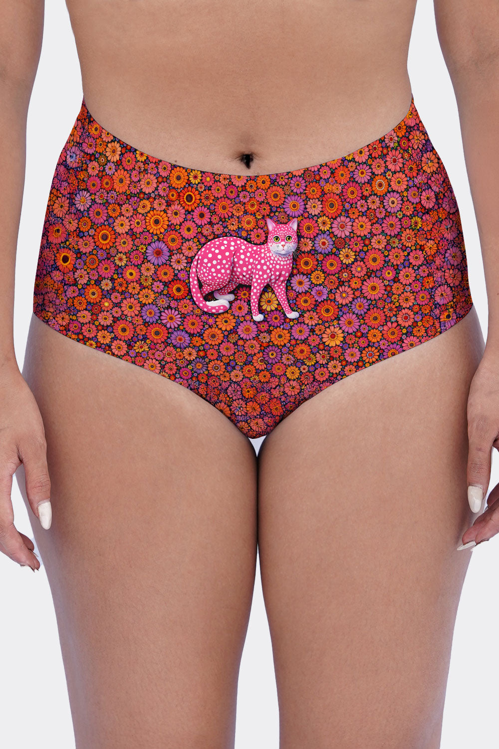 HIGH WAIST CATS & FLOWERS 42