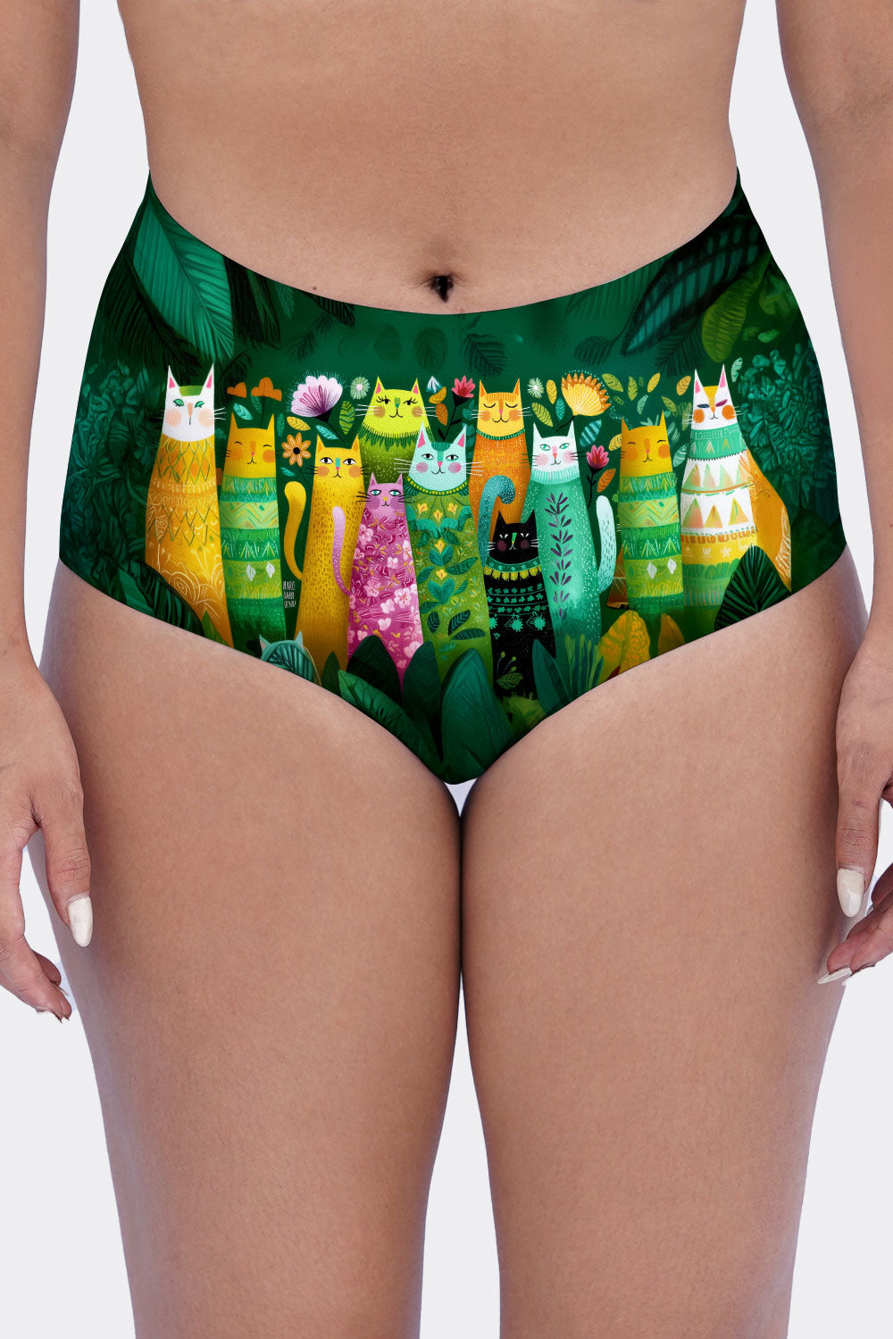 HIGH WAIST CATS & FLOWERS 47