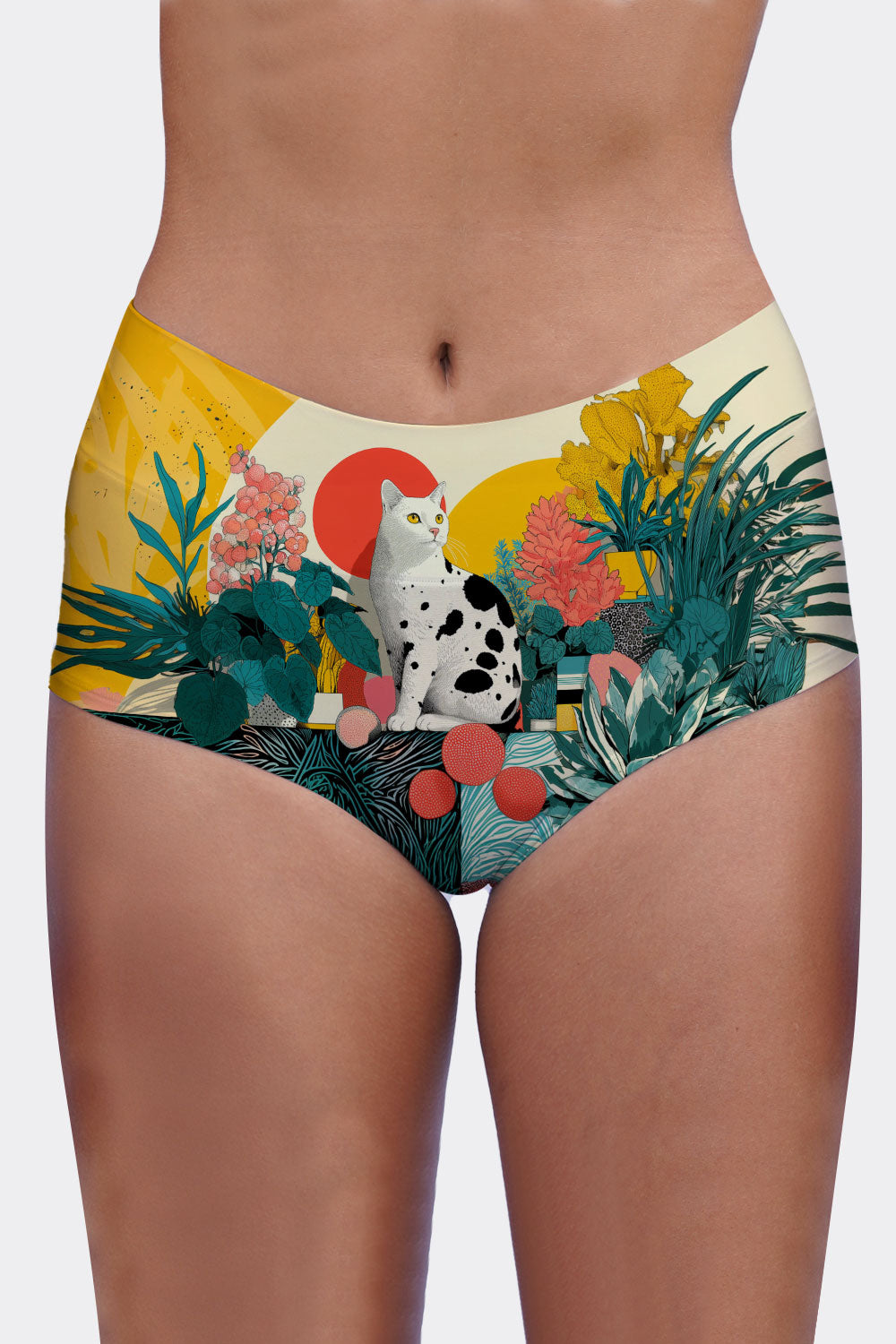 MIDWAIST CATS & FLOWERS 4