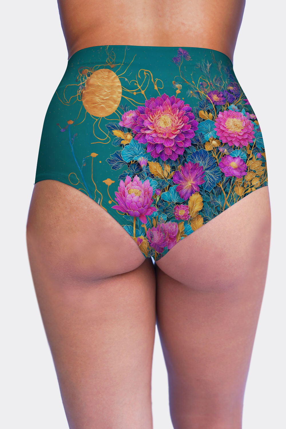 HIGH WAIST CATS & FLOWERS 56