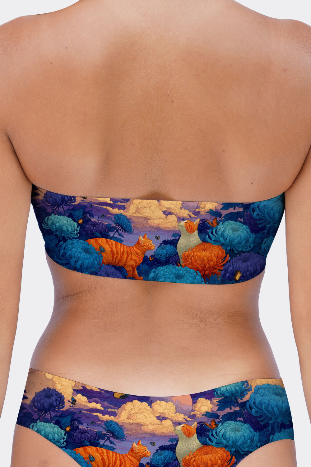 TUBE BRA CATS & FLOWERS 58