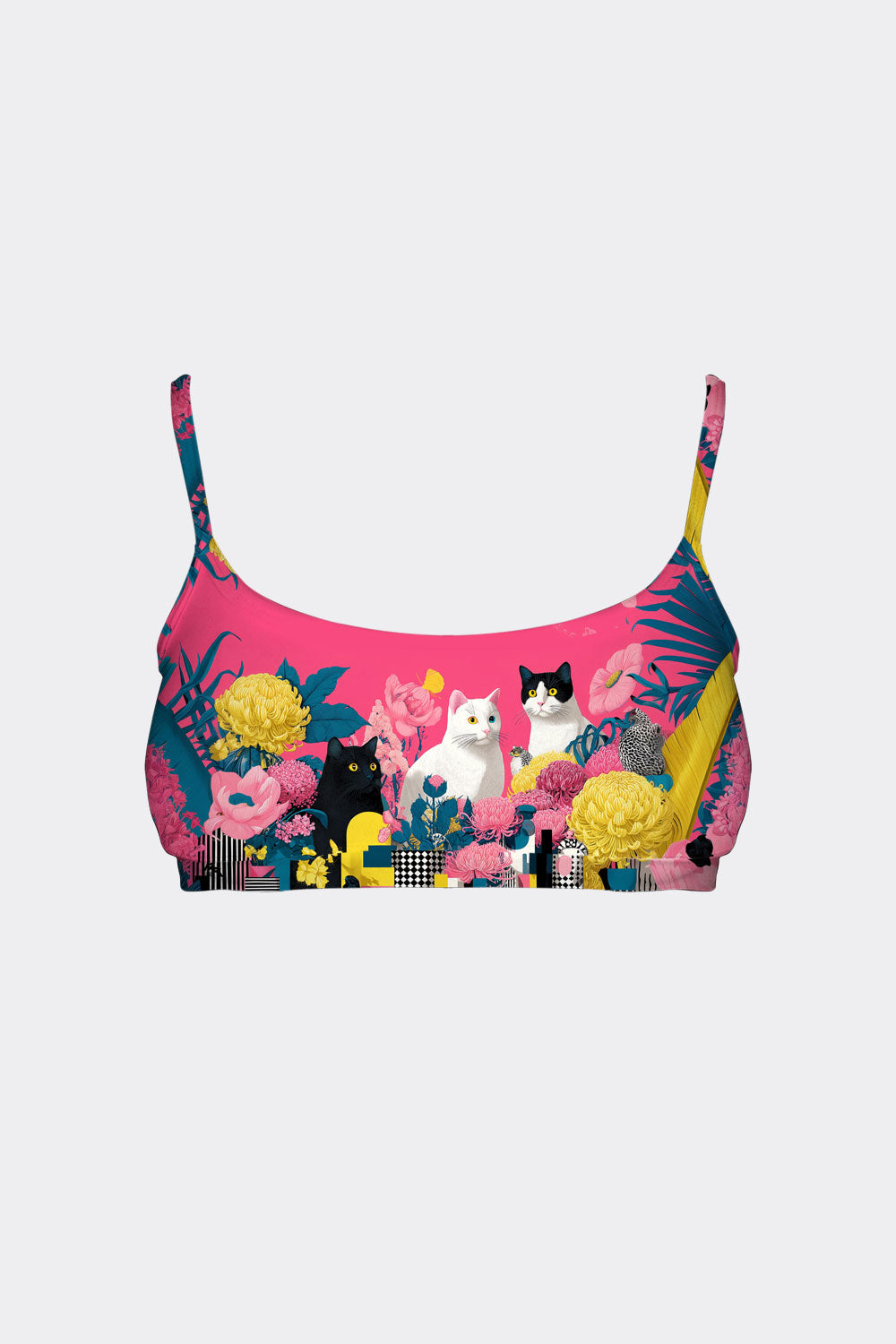 BRALETTE CAT & FLOWER 5