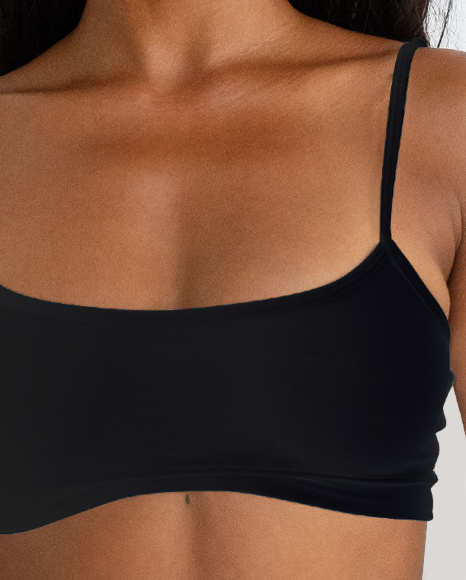 Black Tencel Tube Bra