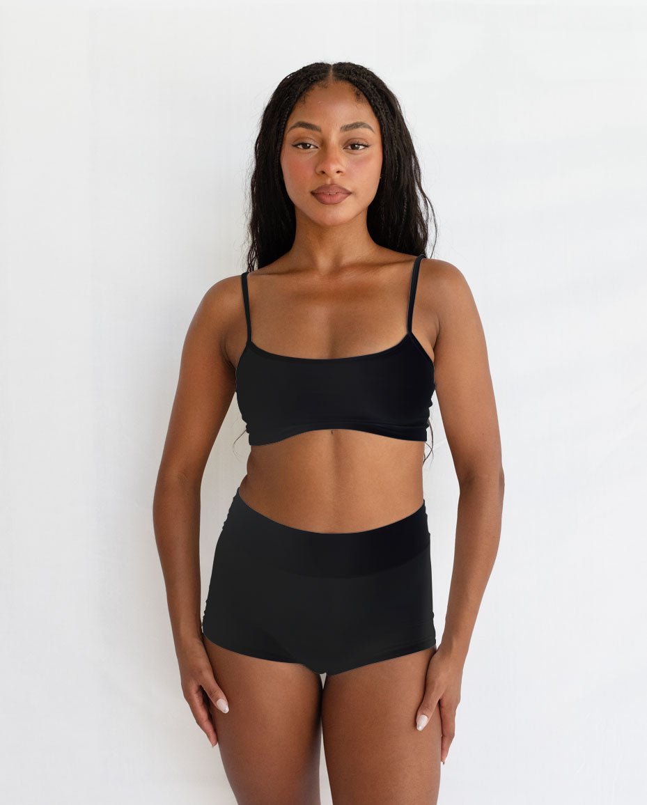 Black Tencel Tube Bra