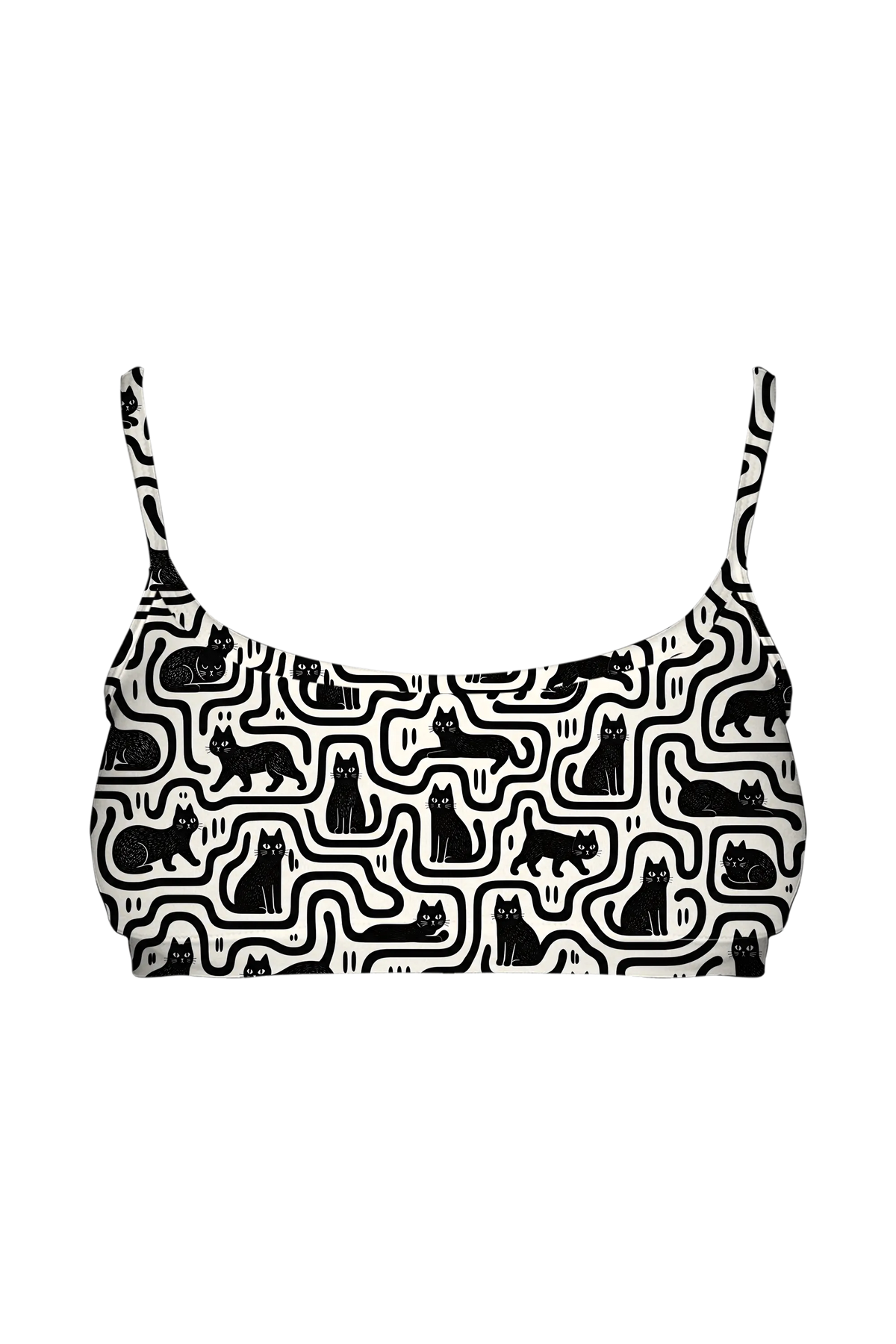 Black Cat Maze bralette, front view