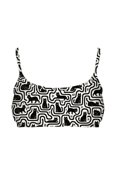 Bralette - Black Cat Maze