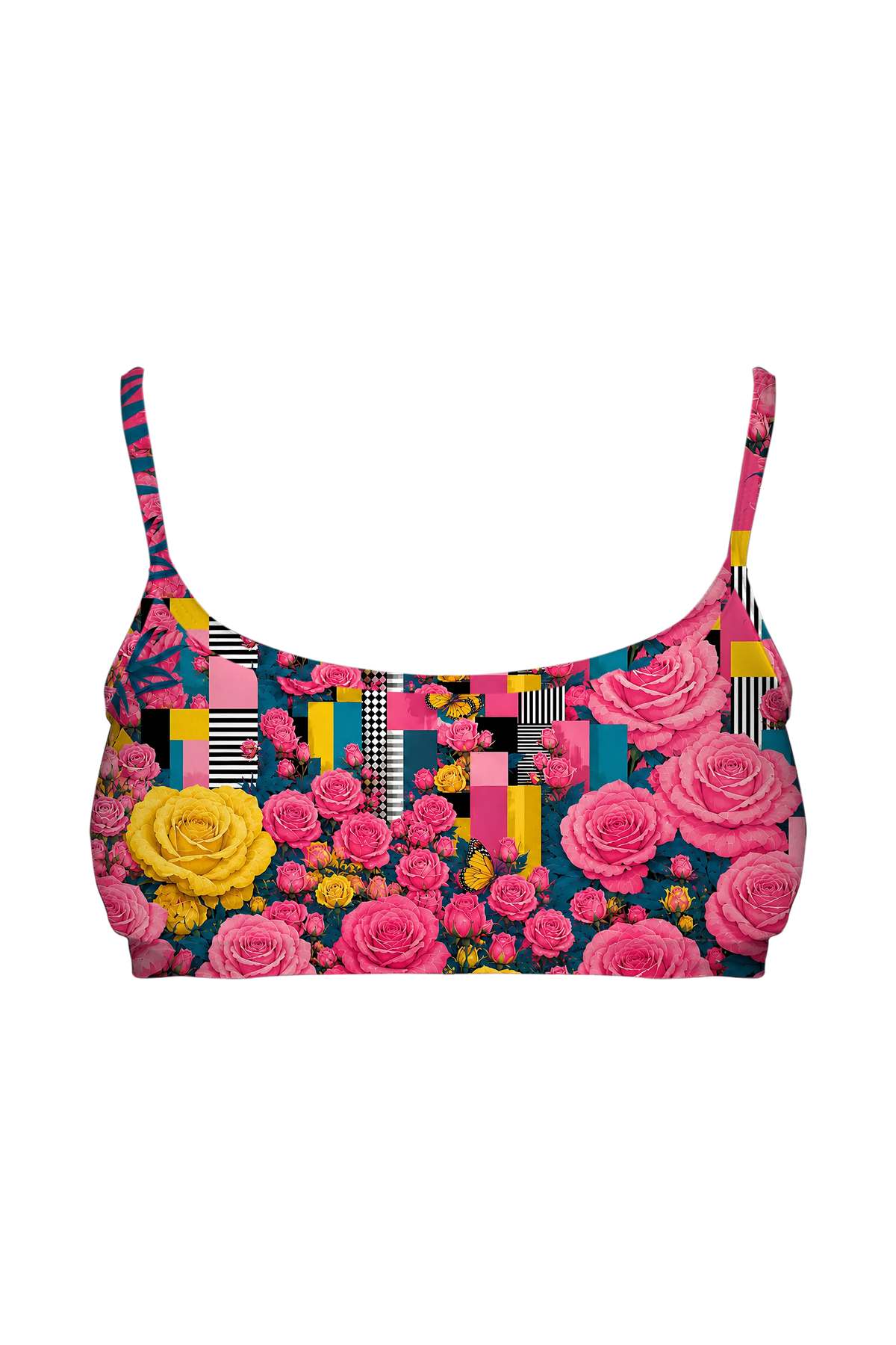 Blooming Cats bralette, front view