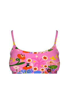Bralette - Candy Pink Garden
