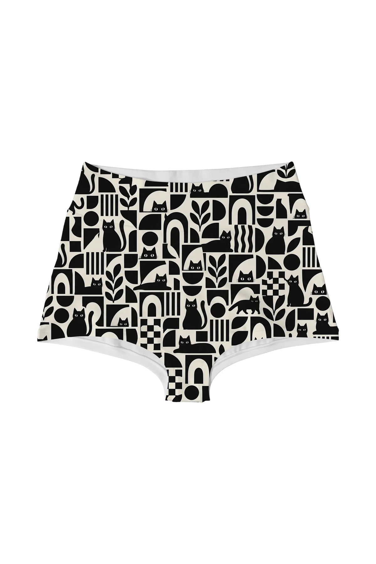 Black Cat Mosaic highwaist, front view