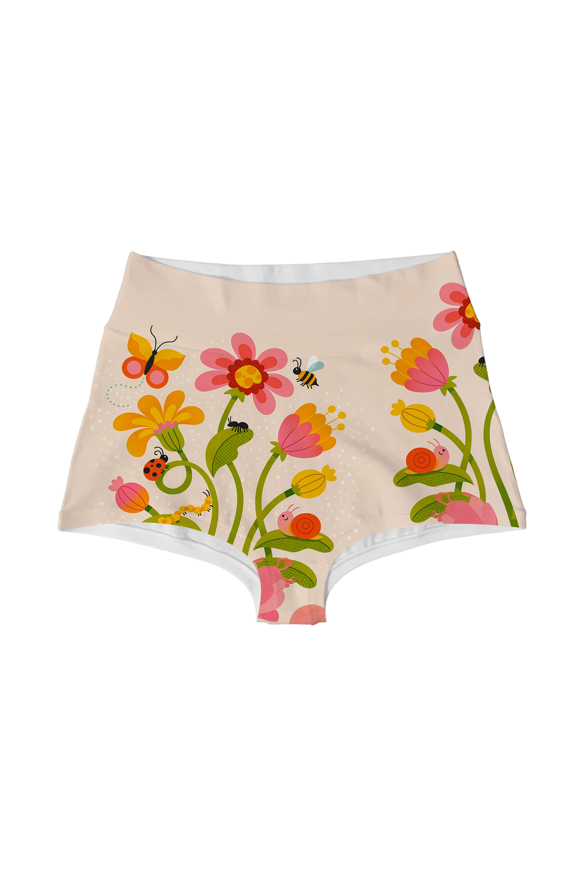 Buzzing Garden Blooms highwaist, front view