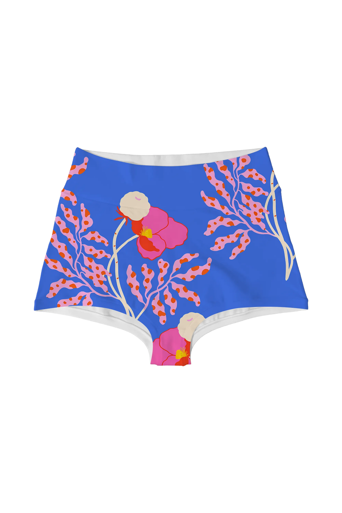 Peony Branch Blue highwaist, front view
