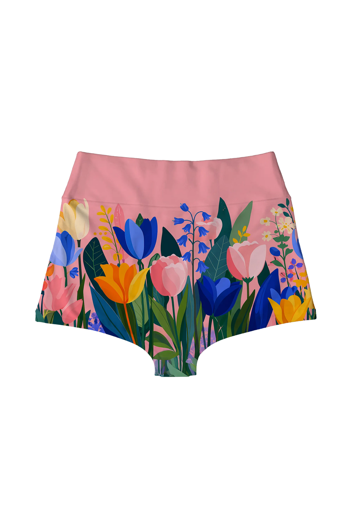 Tulip Garden Pink highwaist, back view