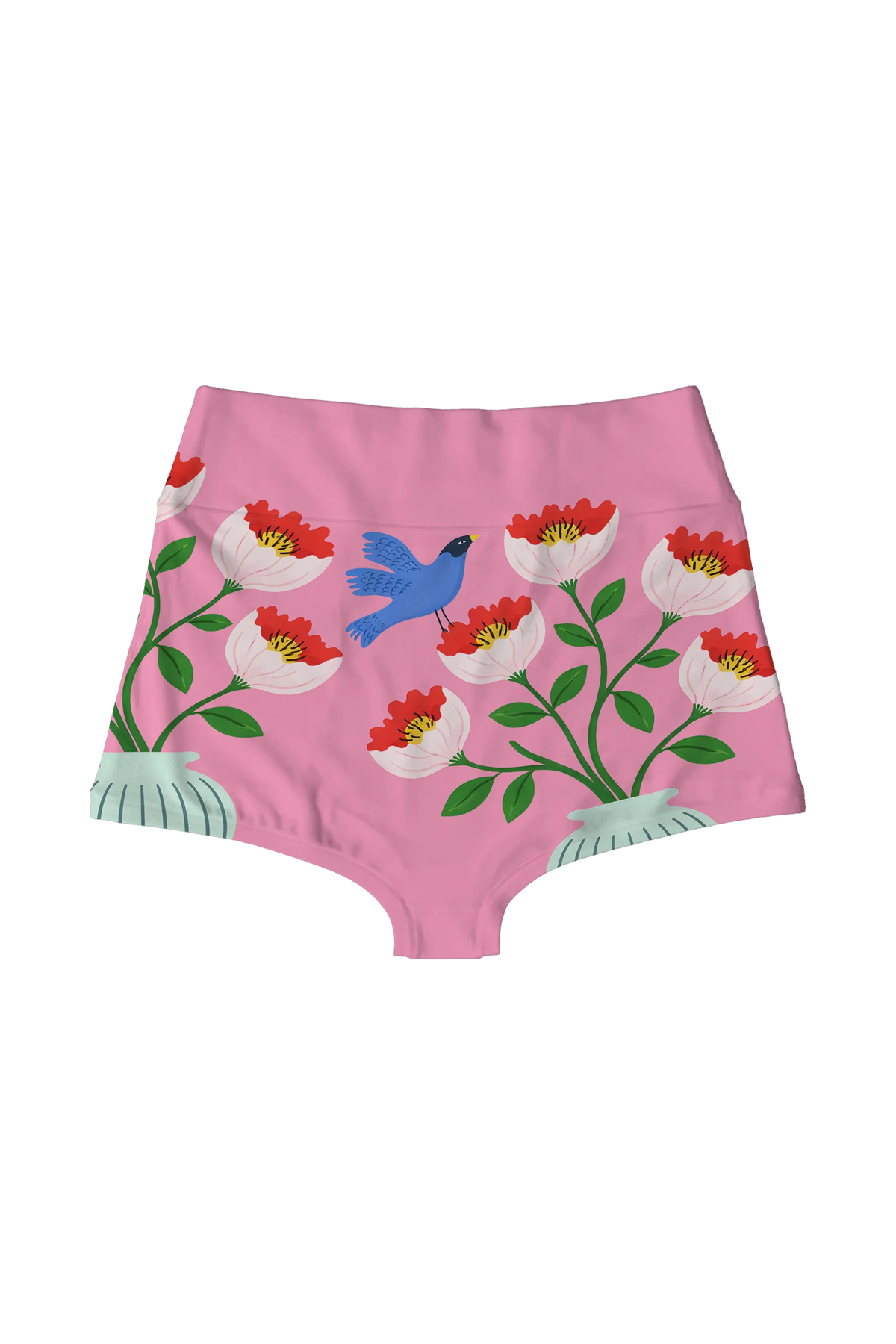 Vase and Bluebird highwaist, back view