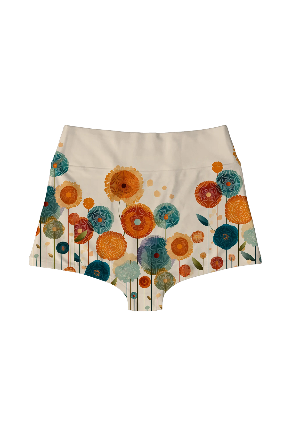 Paper Fan Flowers highwaist, back view