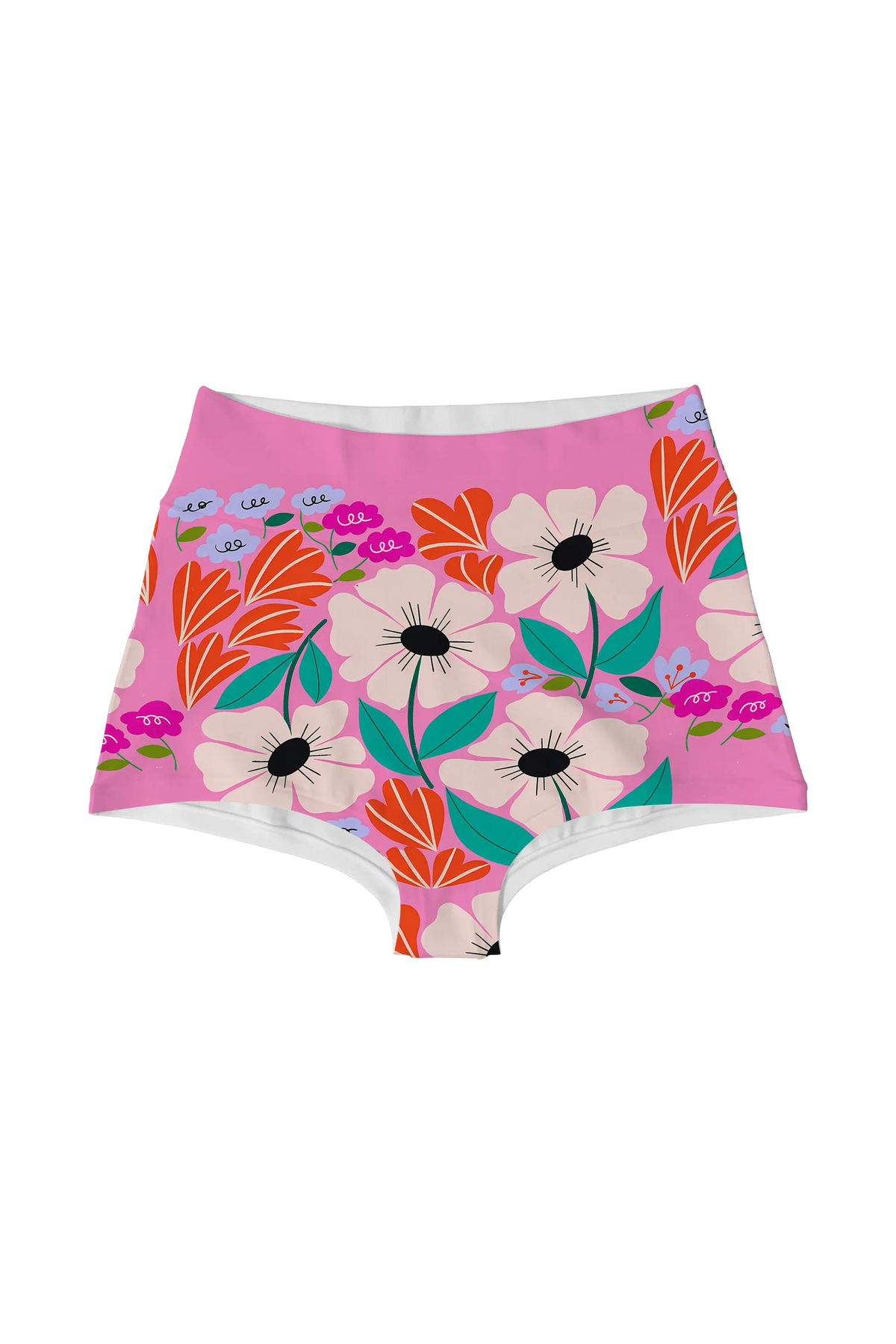 Anemone Pink Pop highwaist, front view