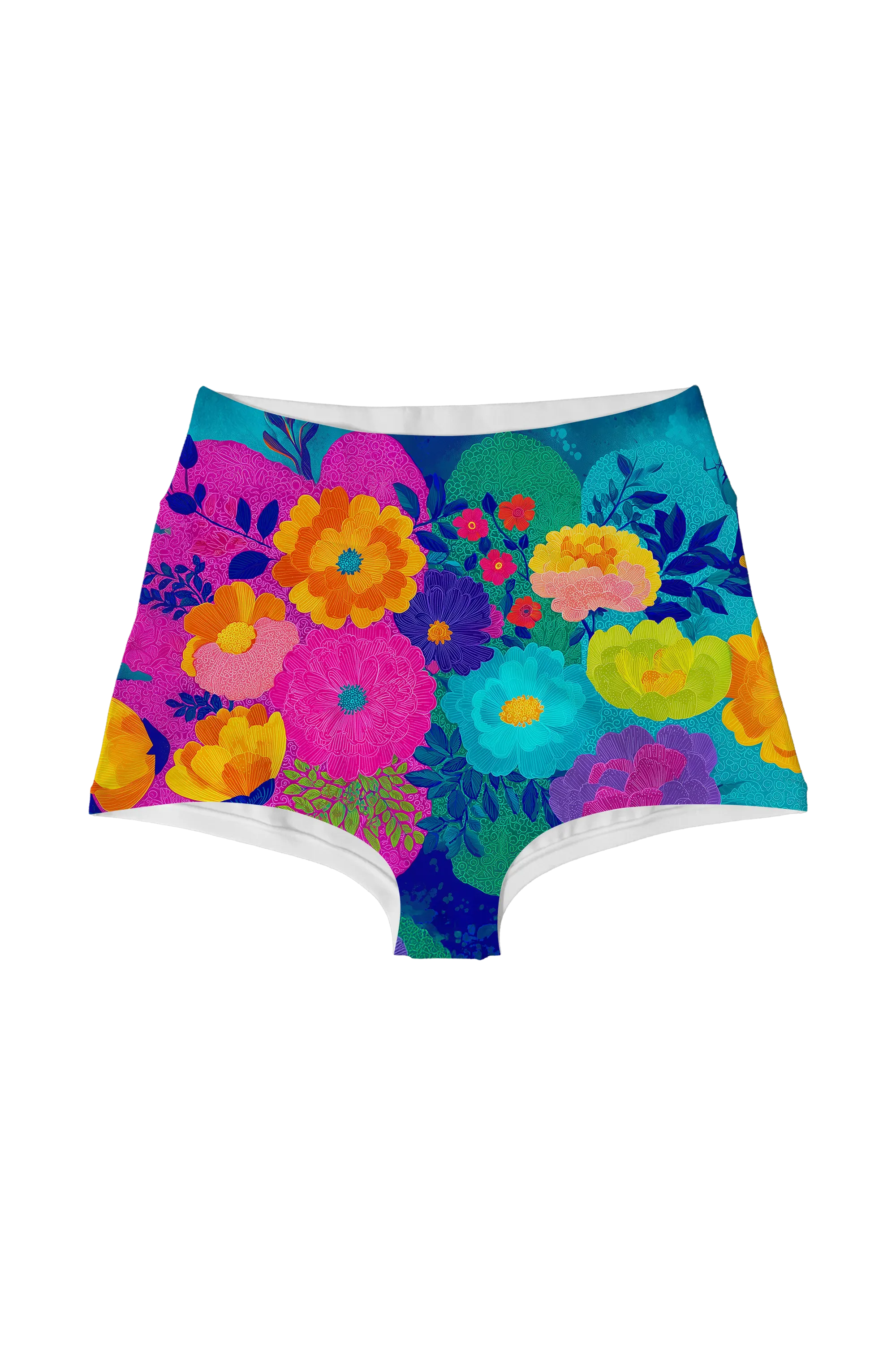 Neon Jungle Bloom highwaist, front view