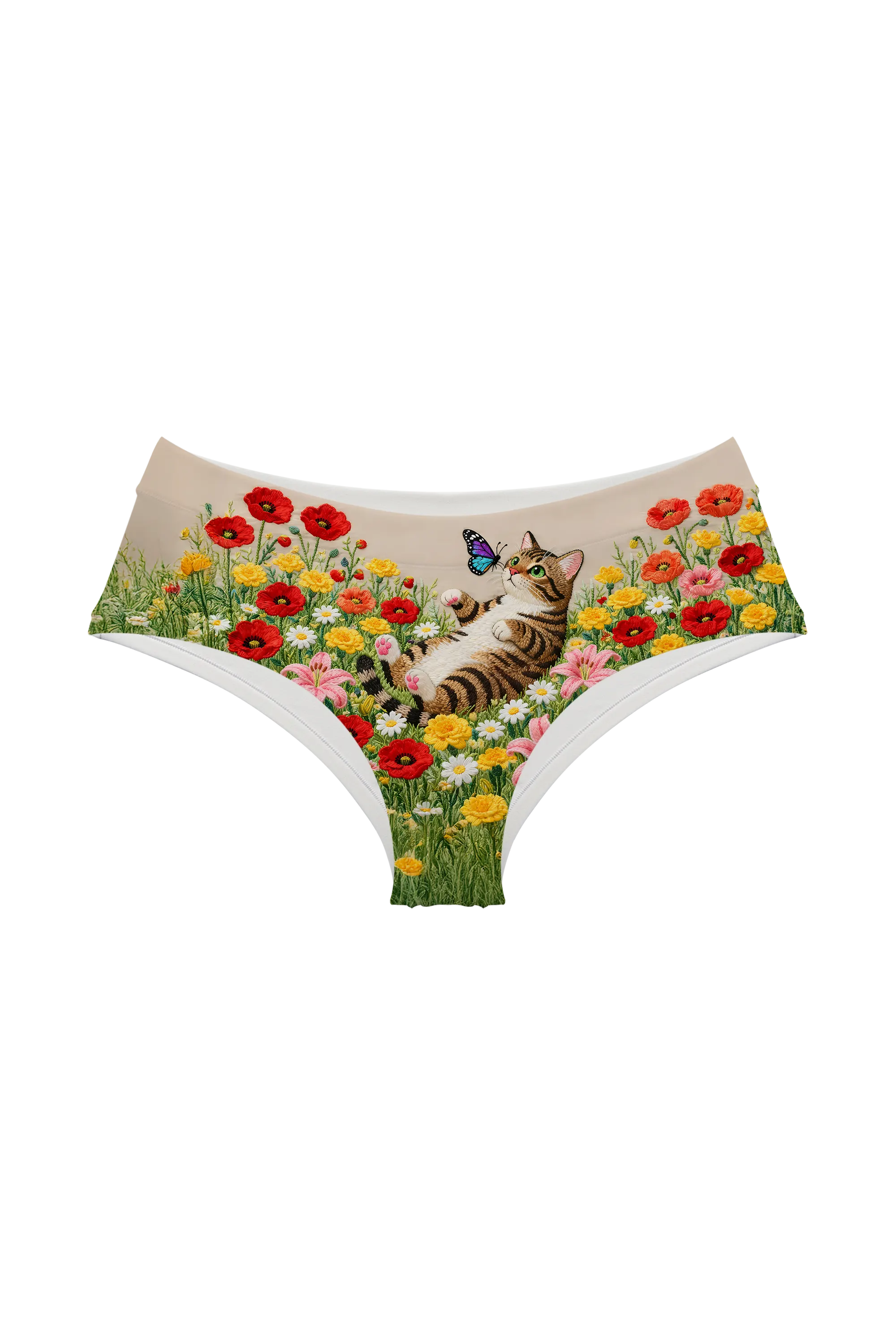Poppy Meadow Cat hipster, front view