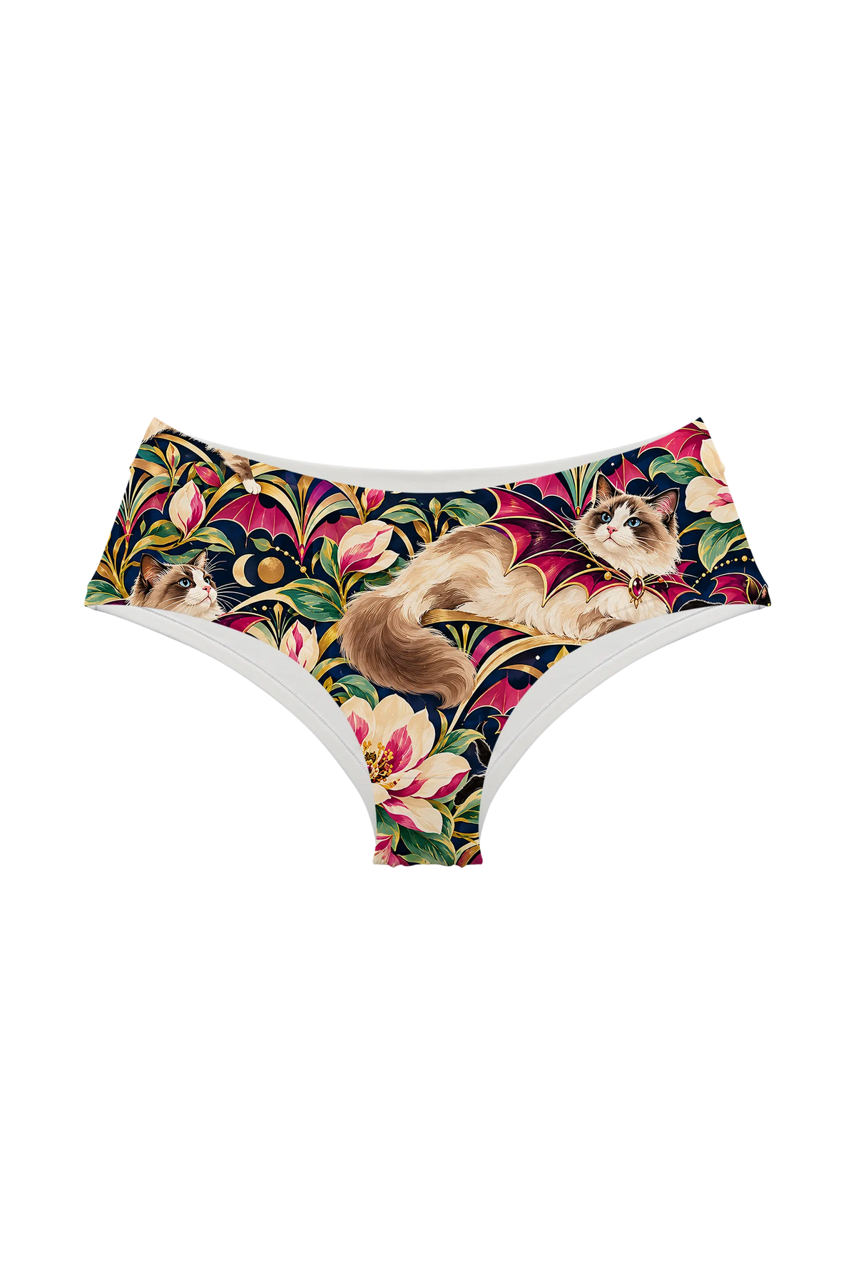 Bat Wing Ragdoll Cats hipster, front view