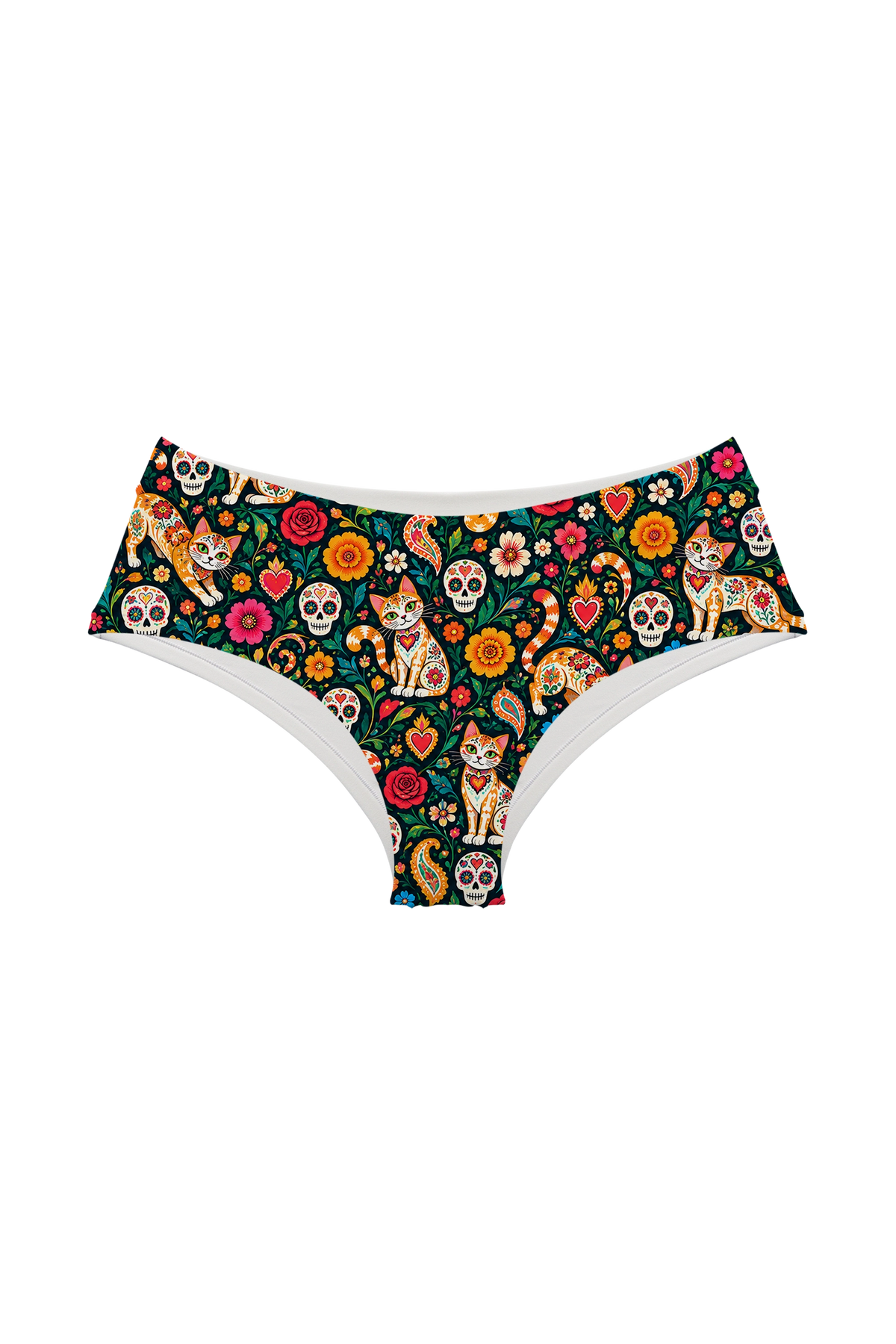 Sugar Skull Cats hipster, front view