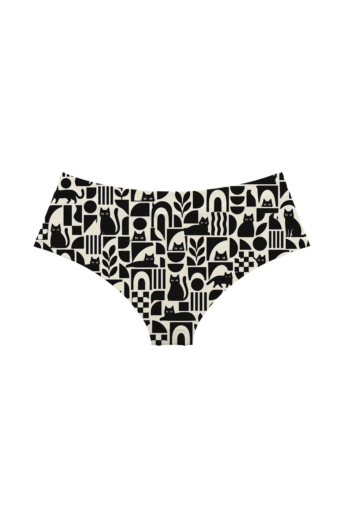 Black Cat Mosaic hipster, back view