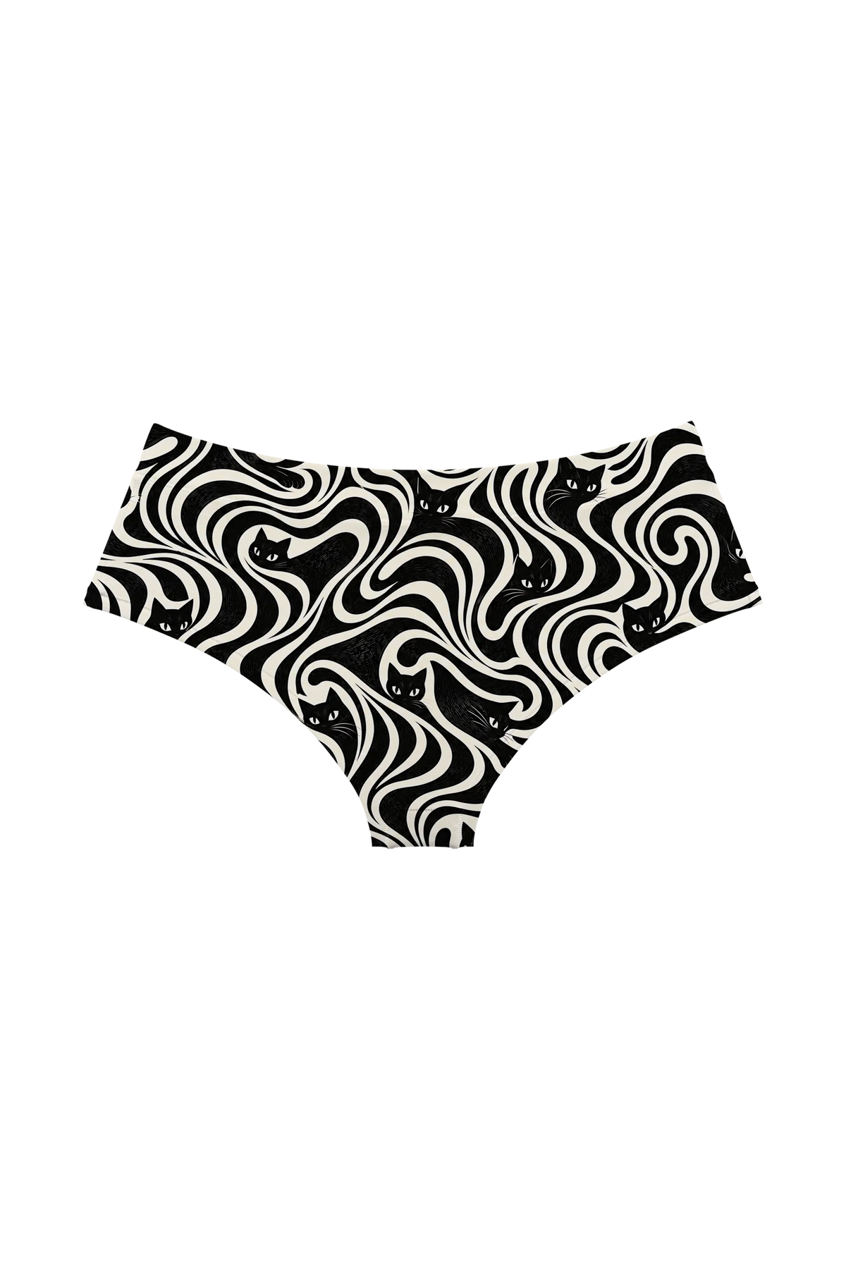 Black Cat Swirl hipster, back view