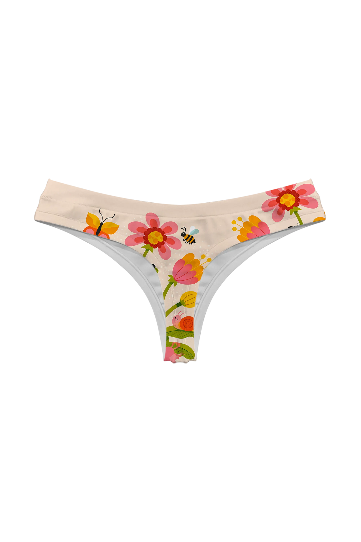 Buzzing Garden Blooms thong, back view