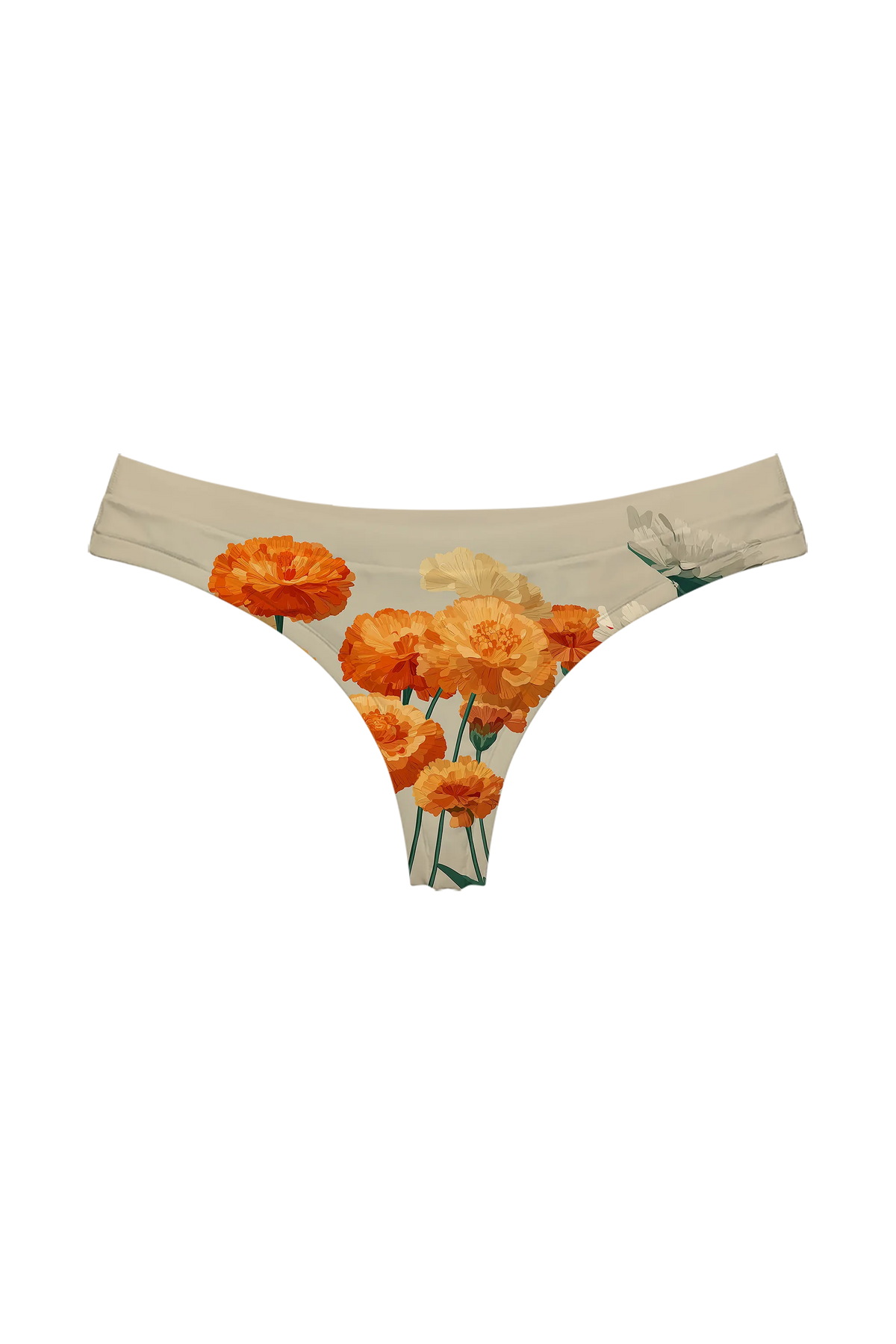 Marigold Bouquet thong, front view