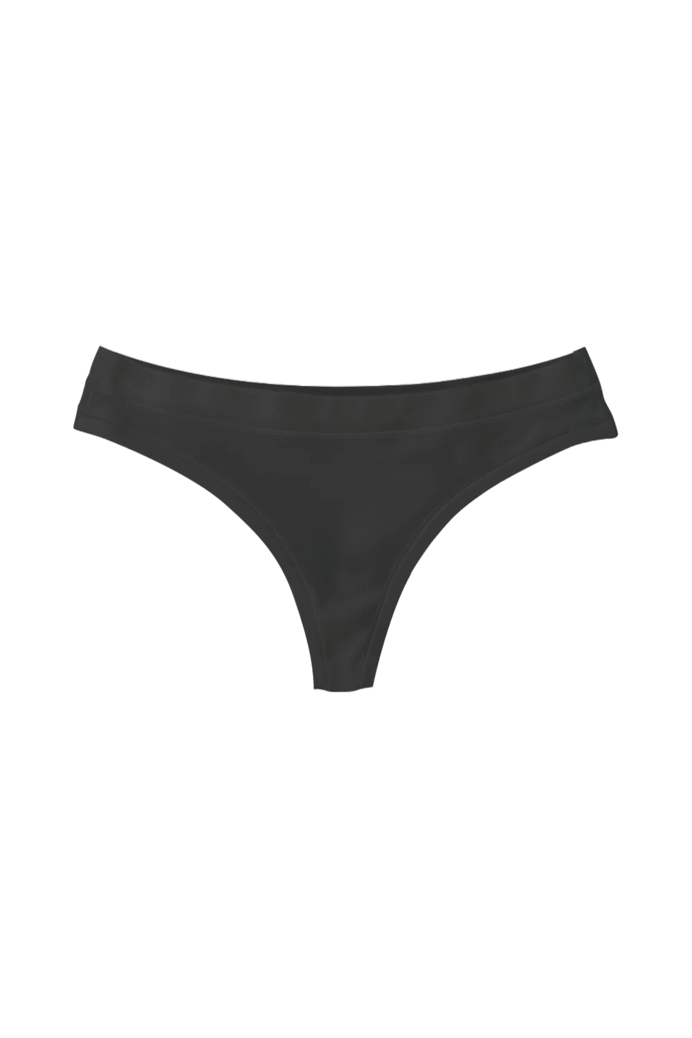 Black Thong Tencel thong, front view