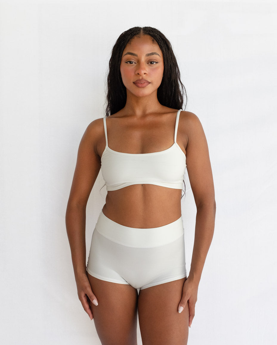 White Tencel High Waist Underwear - DOKOYO