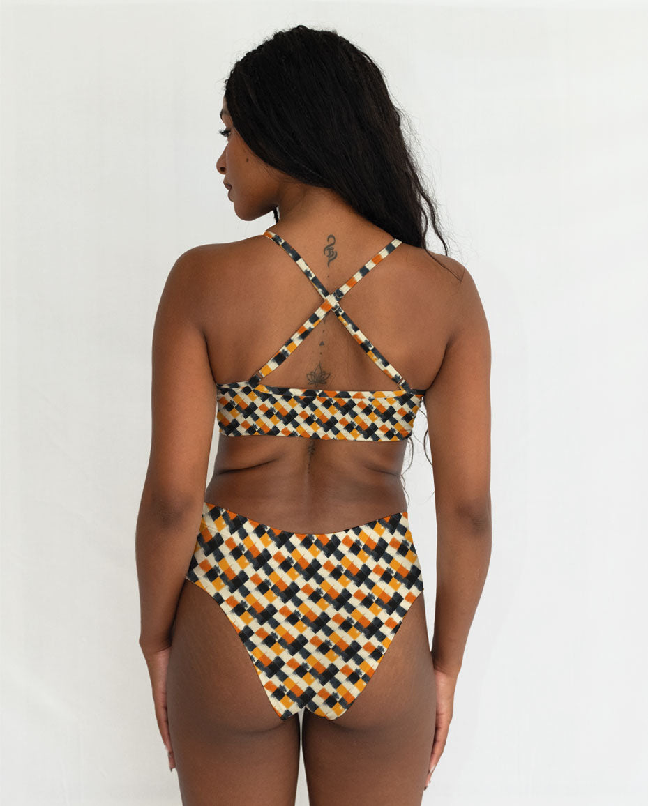 Abstract Pattern Series 21 Cross Bra