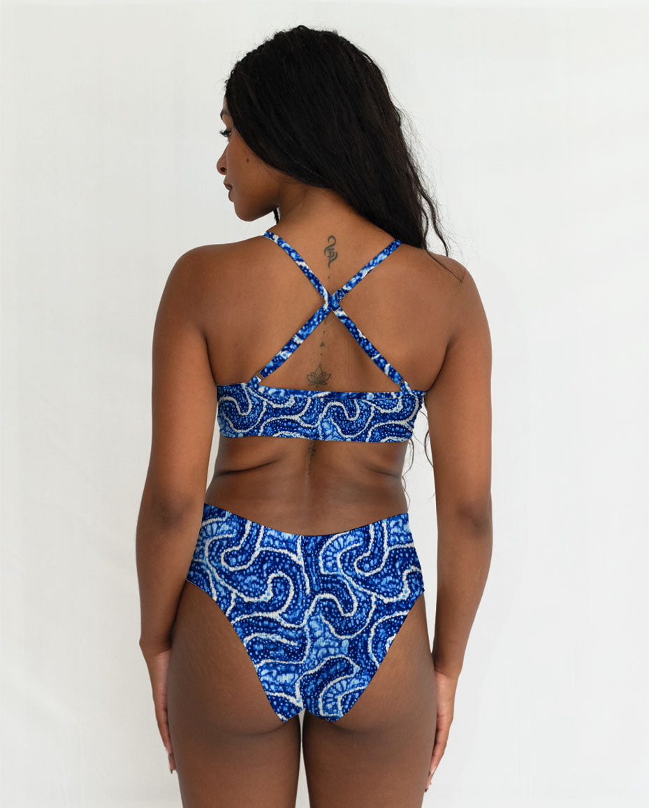 Abstract Pattern Series 5 Cross Bra