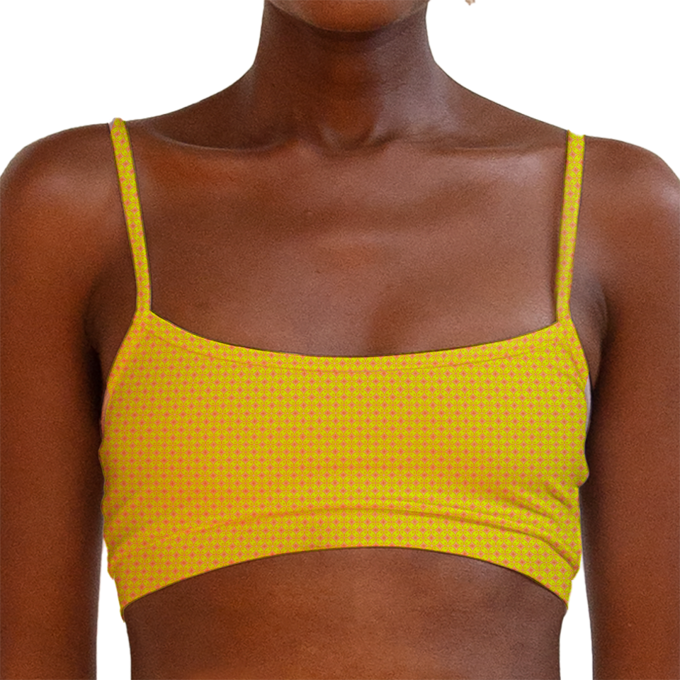 Batik Kawung Yellow Series Tube Style Bra