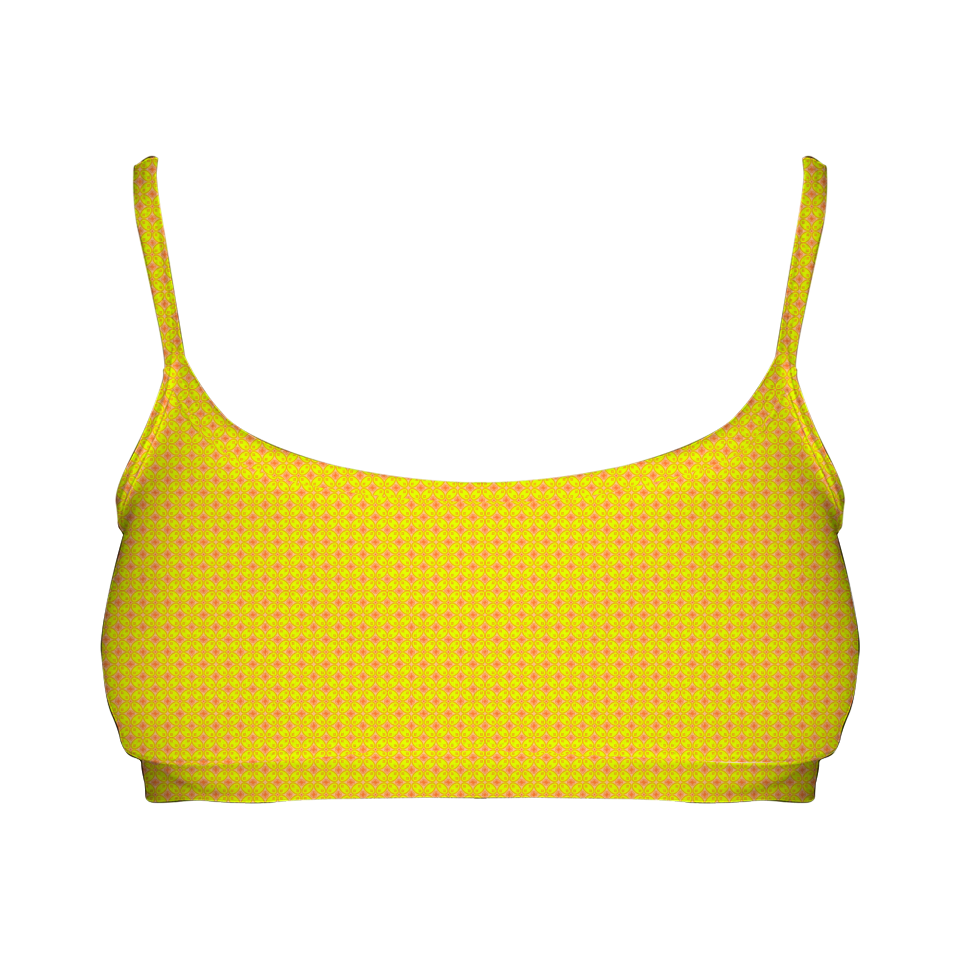 Batik Kawung Yellow Series Tube Style Bra