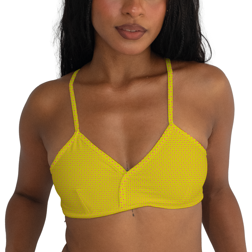 Batik Kawung Yellow Series Cross Bra