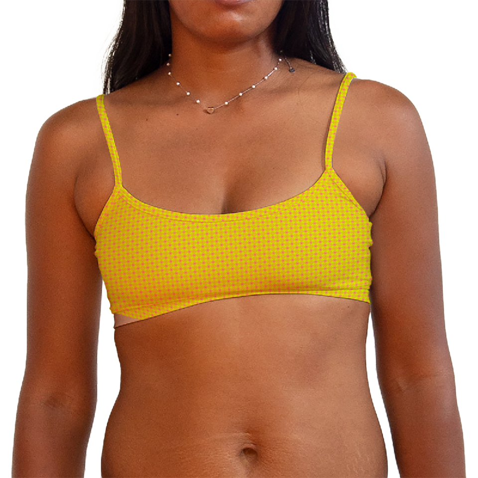 Batik Kawung Yellow Series Tube Style Bra