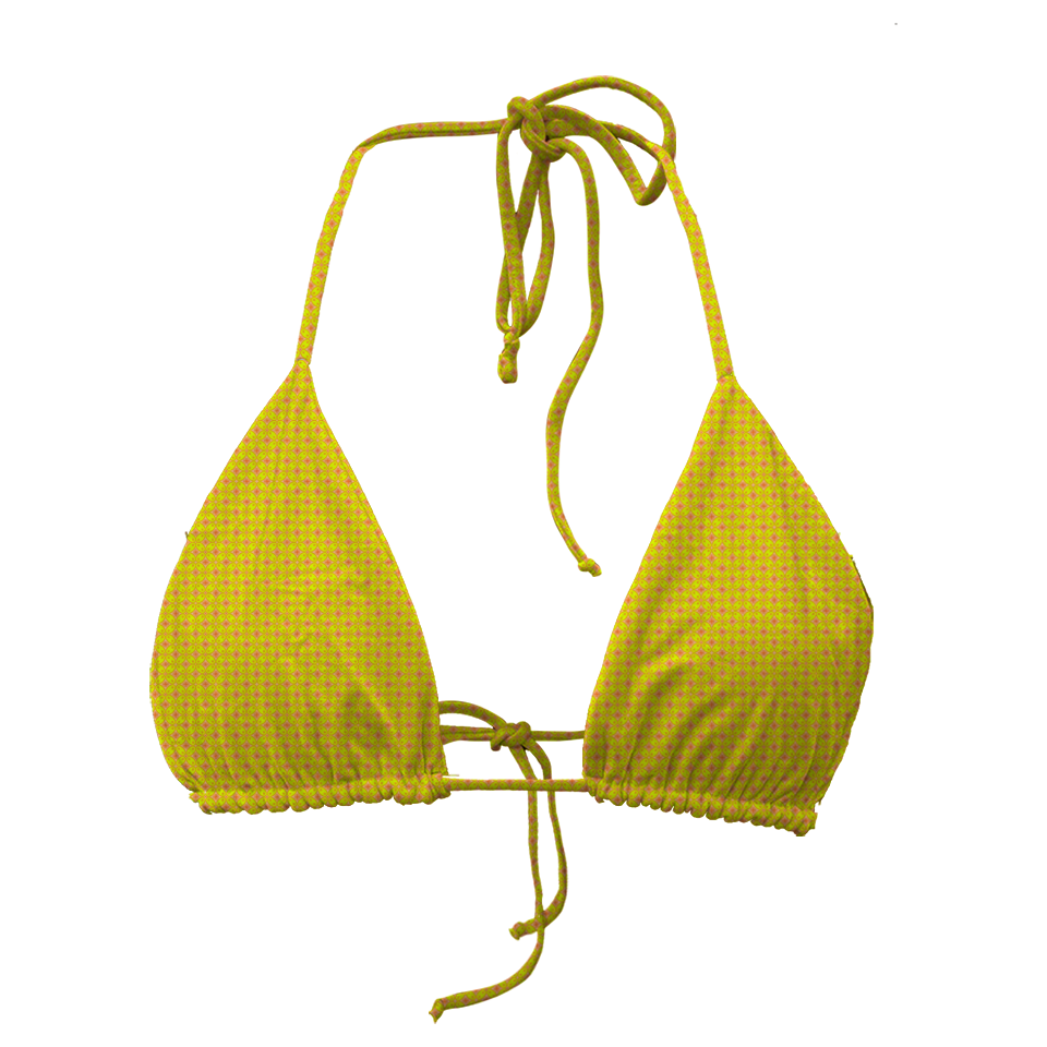 Batik Kawung Yellow Series Triangle Bra