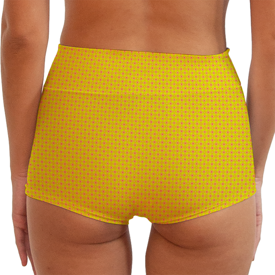 Batik Kawung Yellow High Waist