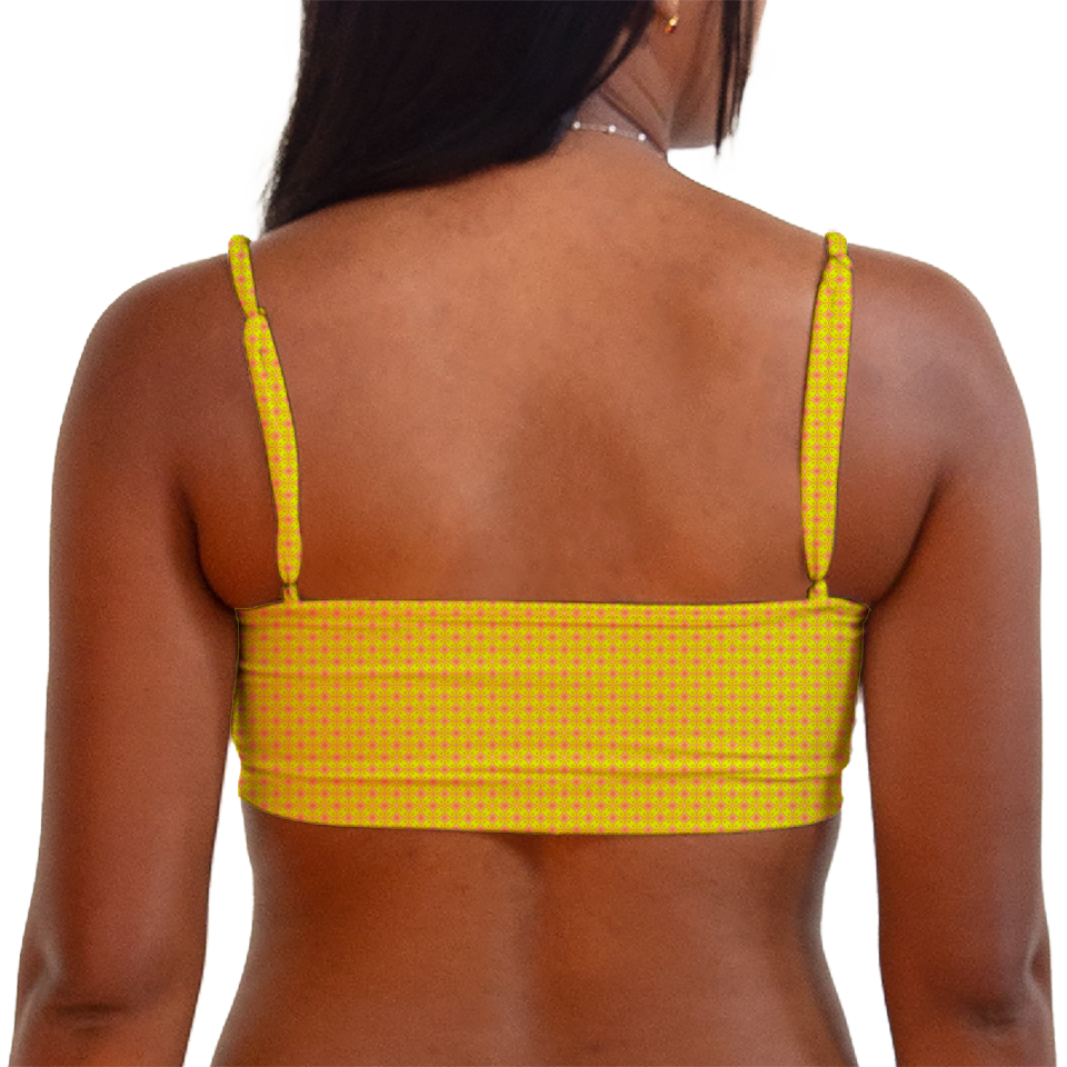 Batik Kawung Yellow Series Tube Style Bra