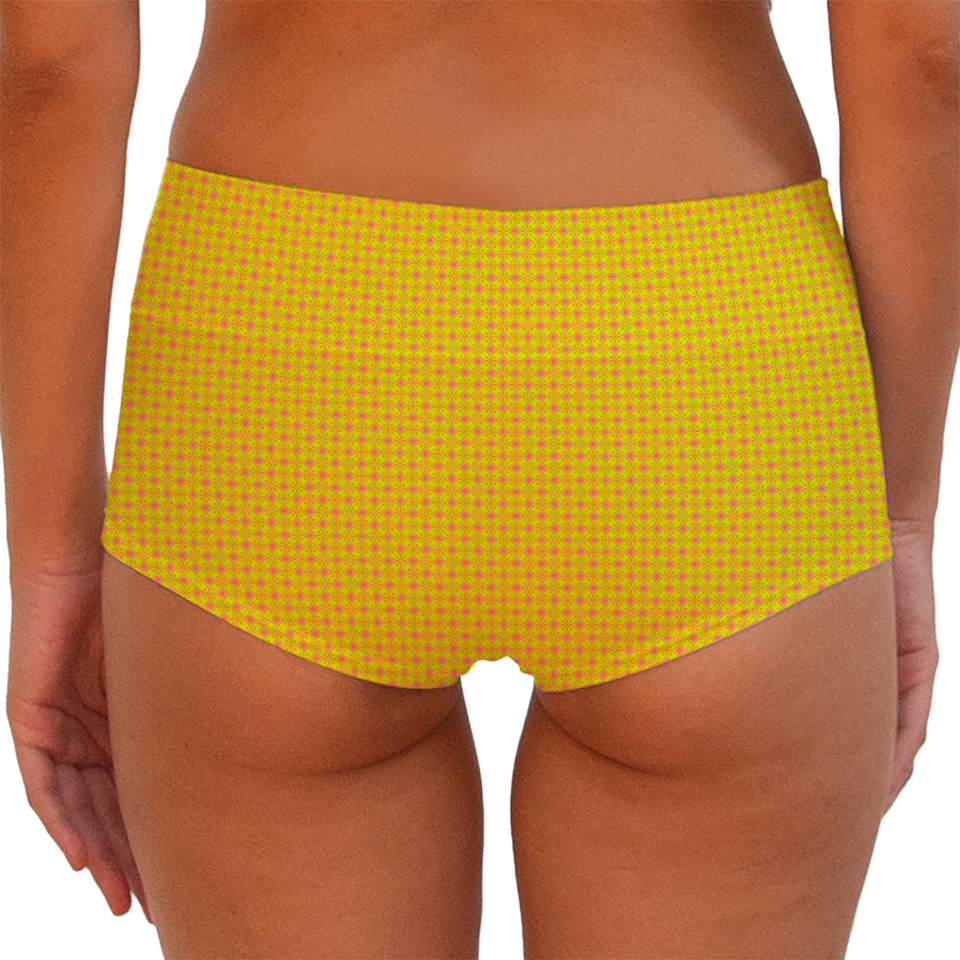 Batik Kawung Yellow Series Boy shorts Bottom