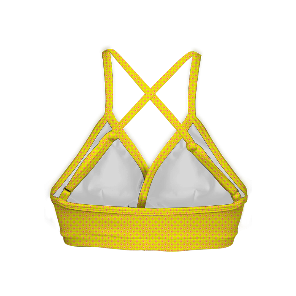 Batik Kawung Yellow Series Cross Bra