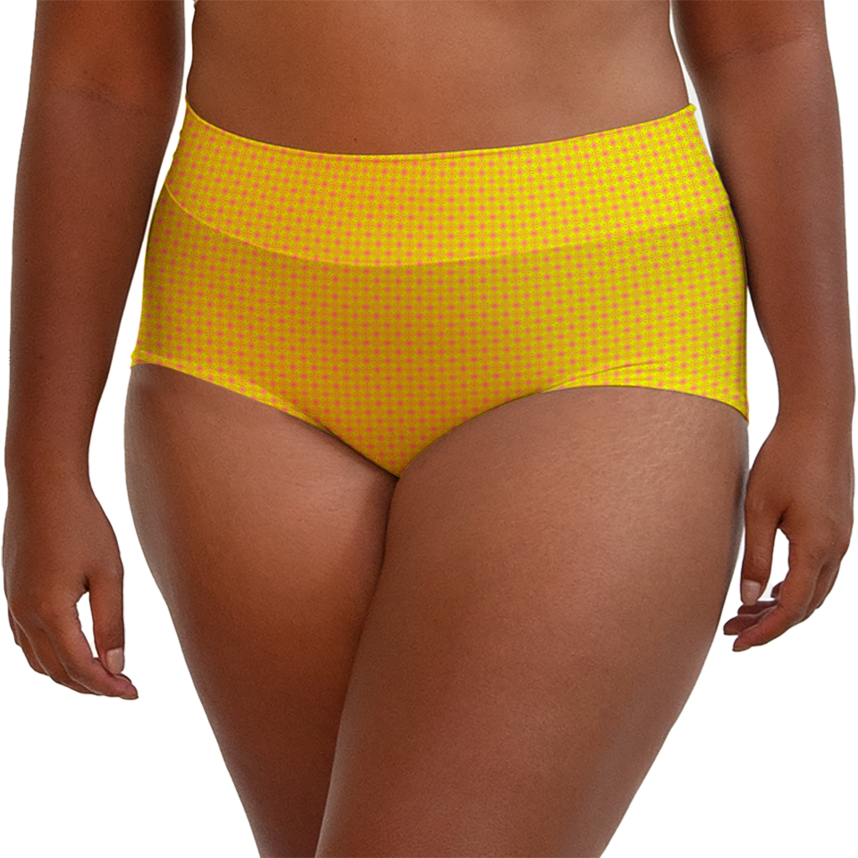 Batik Kawung Yellow Series Boy shorts Bottom