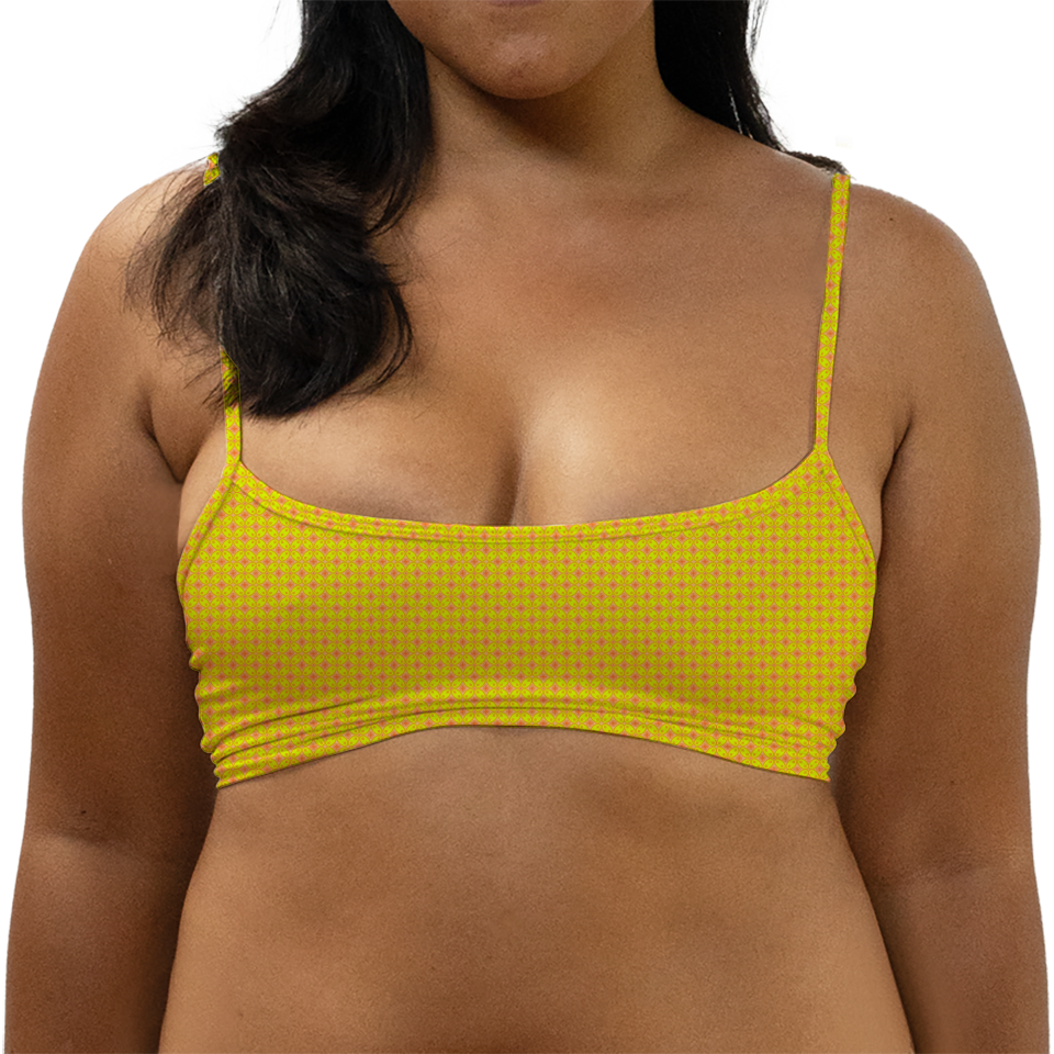 Batik Kawung Yellow Series Tube Style Bra