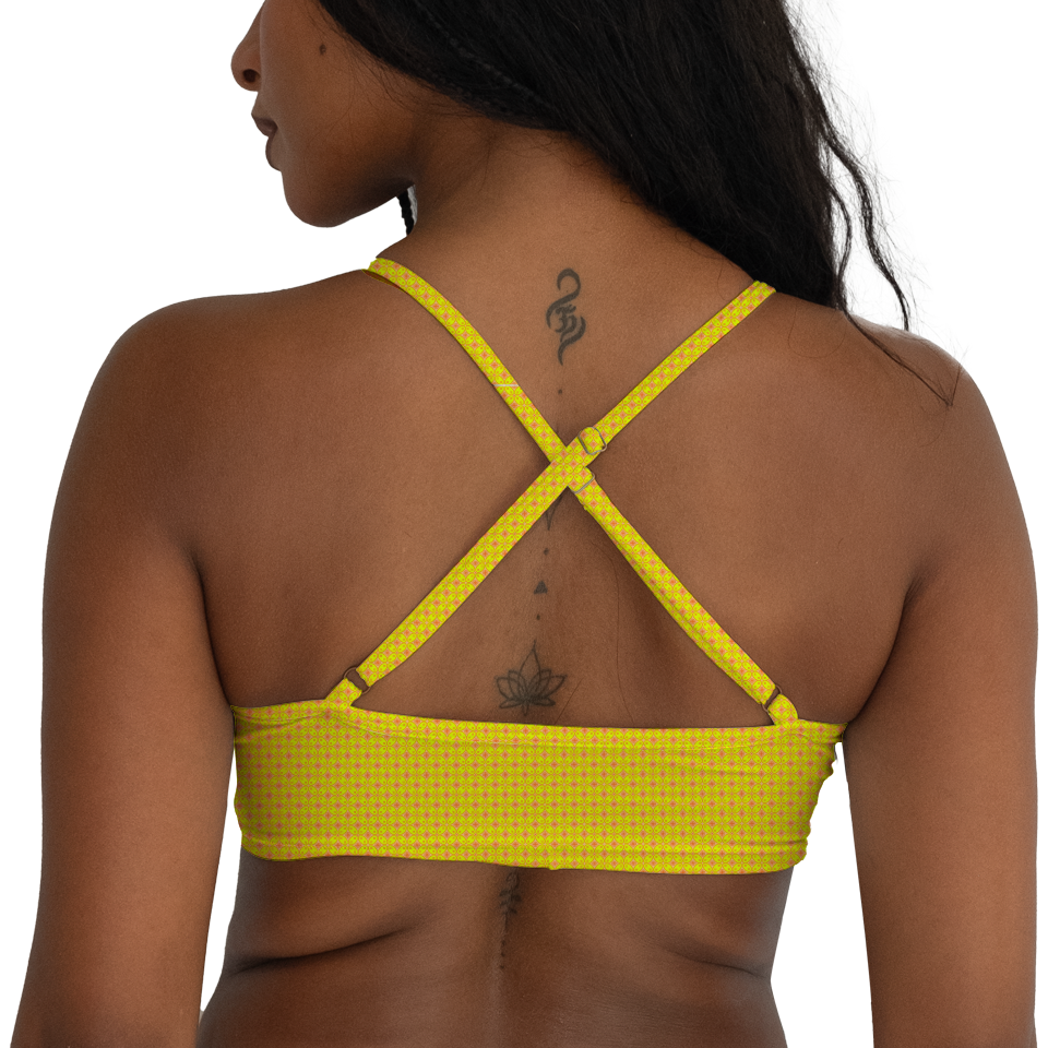 Batik Kawung Yellow Series Cross Bra