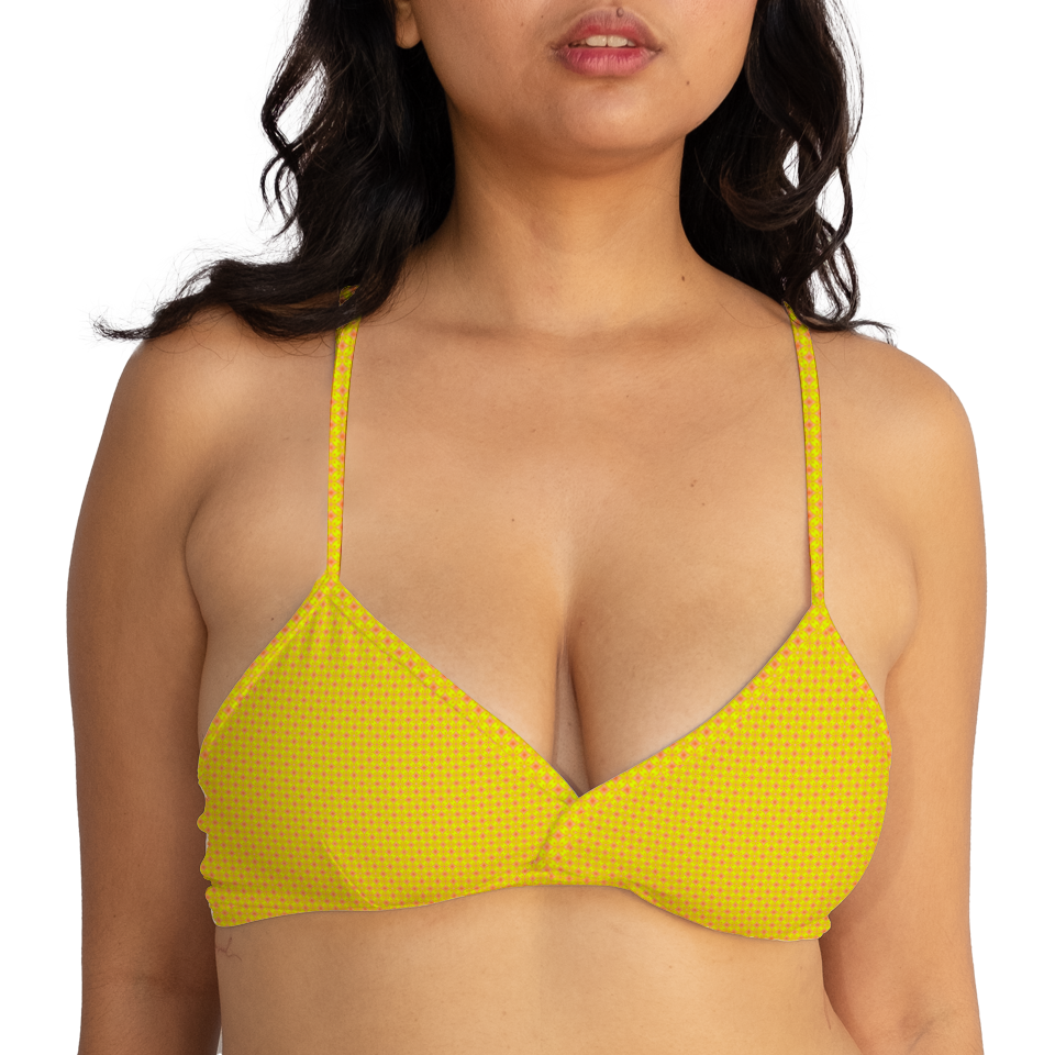 Batik Kawung Yellow Series Cross Bra